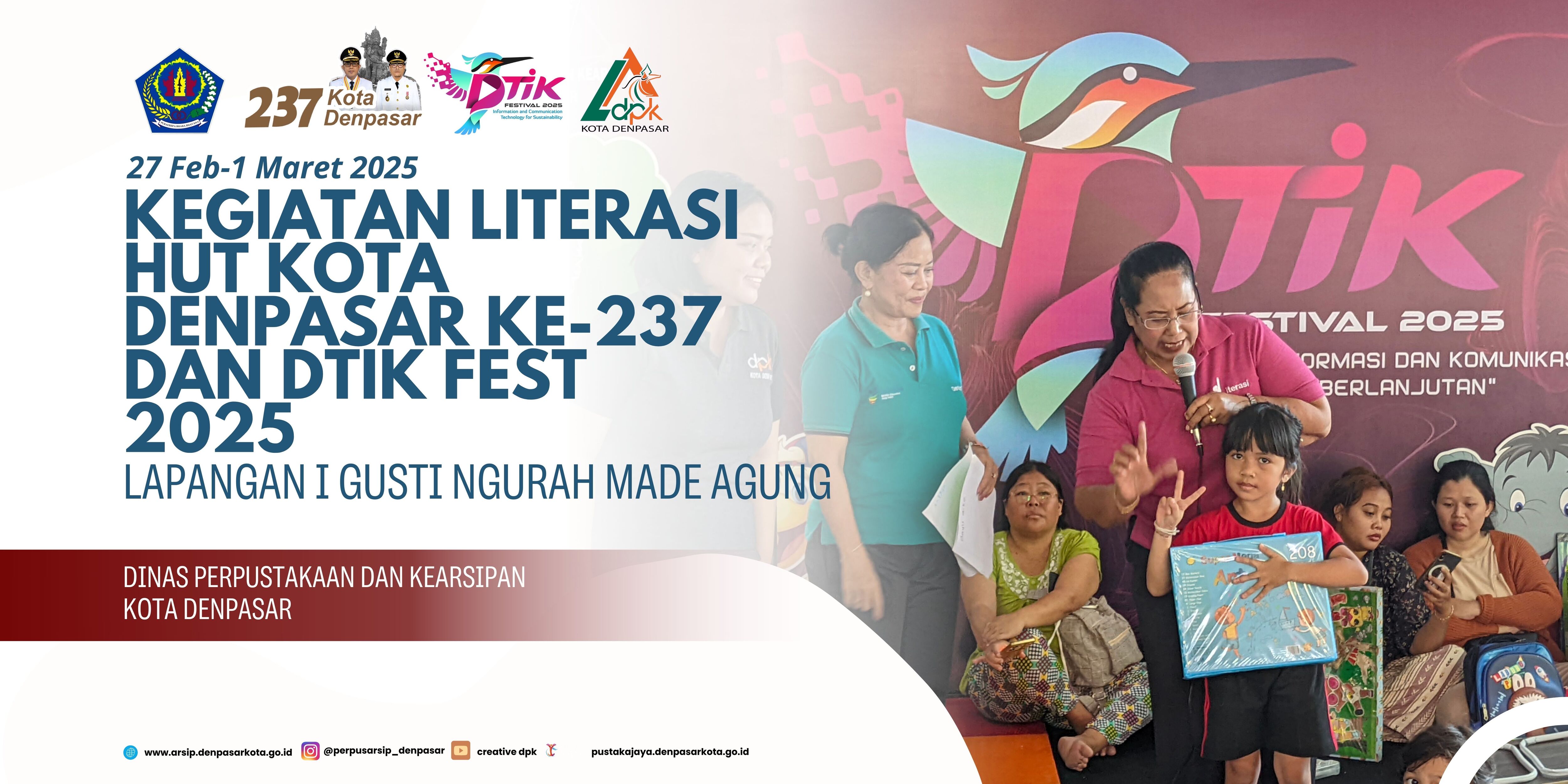 KEGIATAN LITERASI DALAM RANGKA HUT KOTA DENPASAR KE-237 DAN DTIK FEST 2025